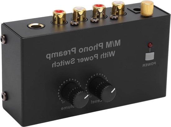 Mini PP500 Tavolo di Regolazione del Volume Preamplificatore Ultracompatto - Entrata L/R - Uscita - Preamplificatore Fono con Interruttore On/Off .
