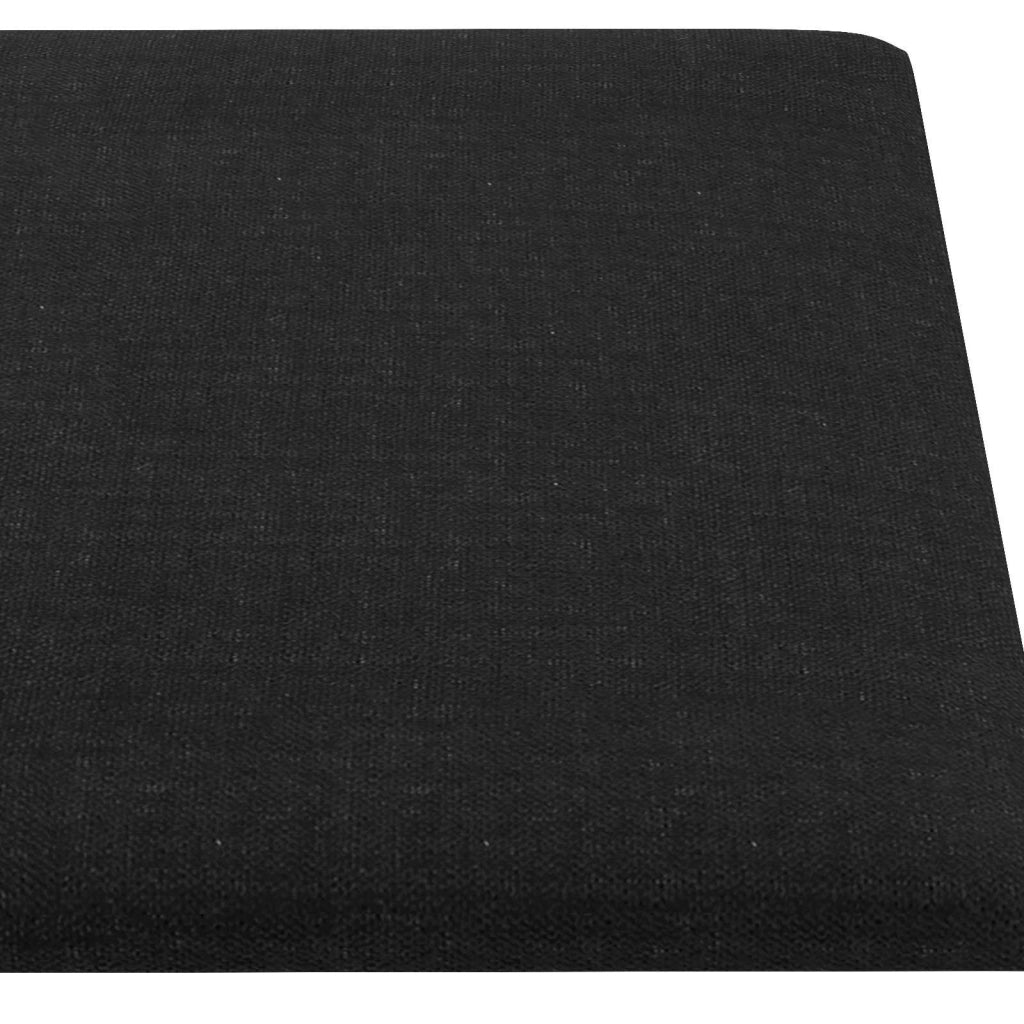 Testiera da Parete 12 pcs Nero 60 x 30 cm Tessuto 42020536