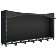 LEGNAIA DA ESTERNO IN METALLO CON TELO IMPERMEABILE, CAPACITÀ 0.8M STRUTTURA REGOLABILE, 235X31X116 CM, NERO