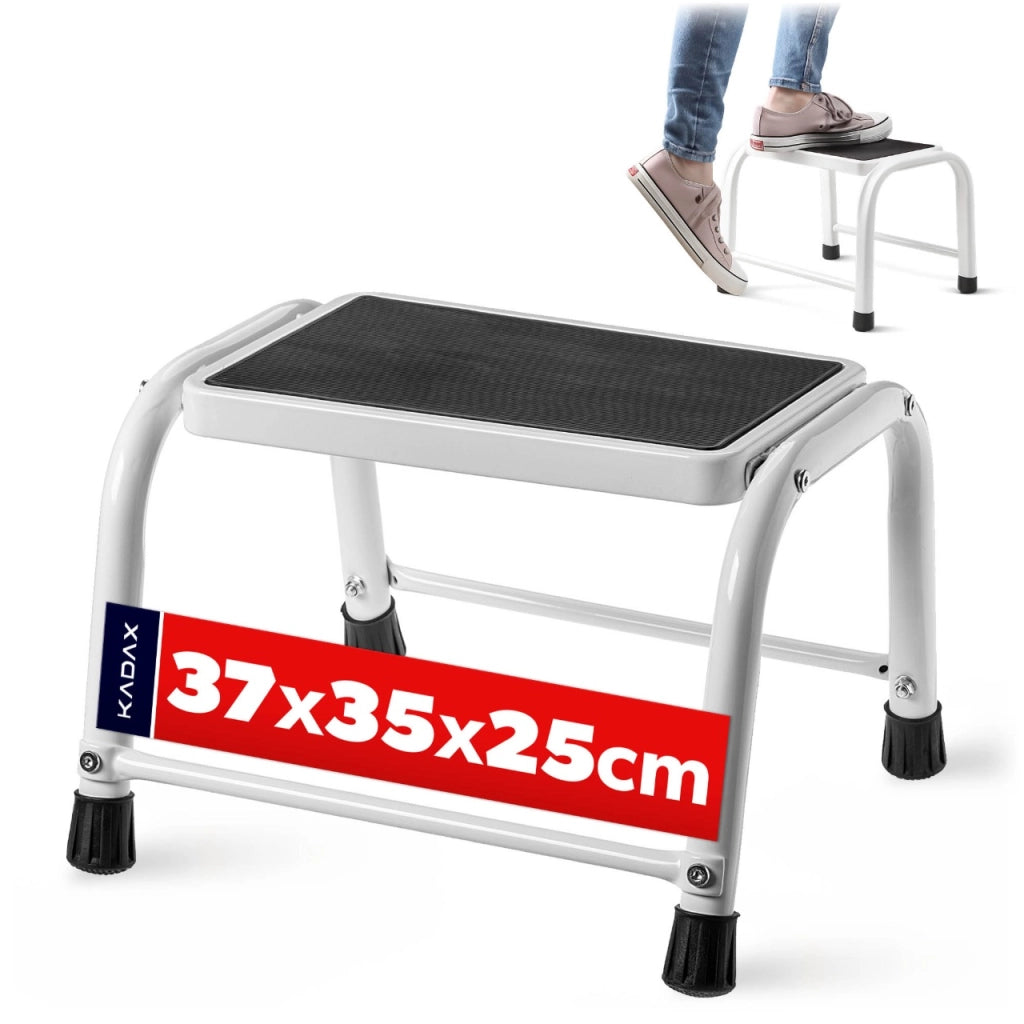 Scala a pioli KADAX, scala domestica in acciaio, piattaforma antiscivolo, portata massima 150 kg