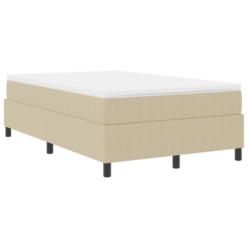 Box Spring Bed con Materasso Verde Chiaro Grigio Piccolo Doppio Tessuto Corduroy