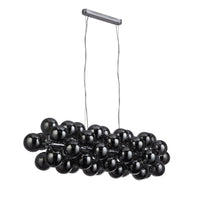 Lampadario Contemporaneo Bacca Acciaio Cromo Vetro 25 Luci G9