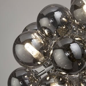 Lampadario Contemporaneo Bacca Acciaio Cromo Vetro 25 Luci G9