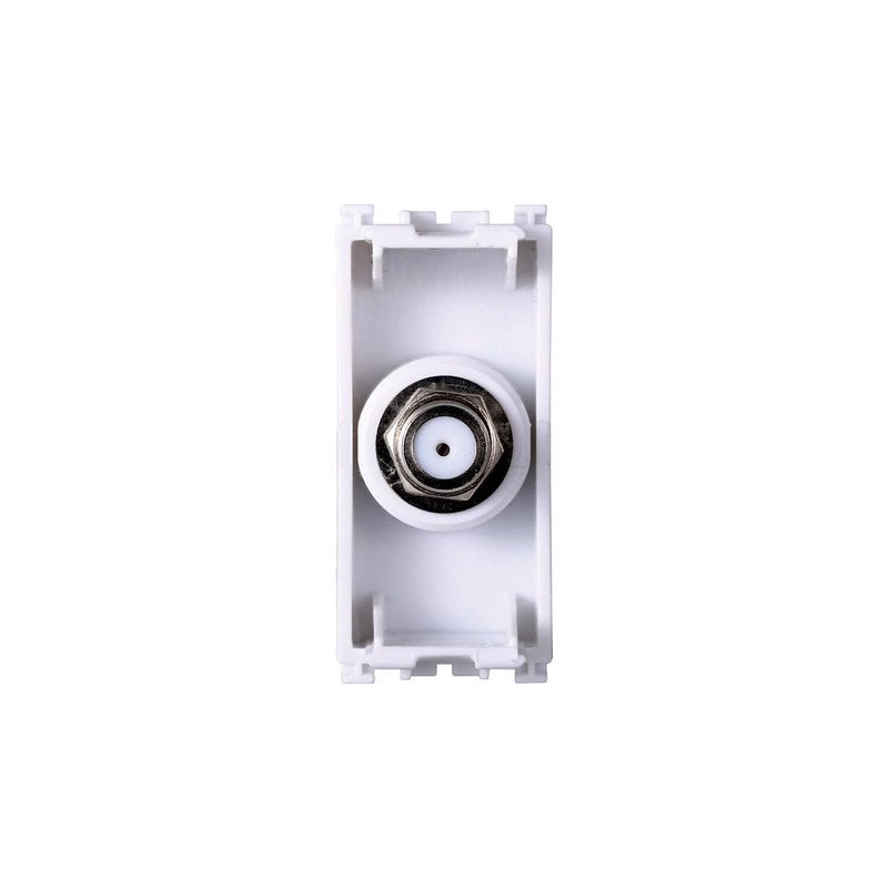 Presa TV SAT A Vite Satellitare Tipo F Colore Bianco Compatibile Con Vimar Arke