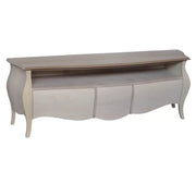 Porta tv  classico in legno bombato 3 cassetti grezzo l.176 p.45 h.62 (3268) - Mobili 2G