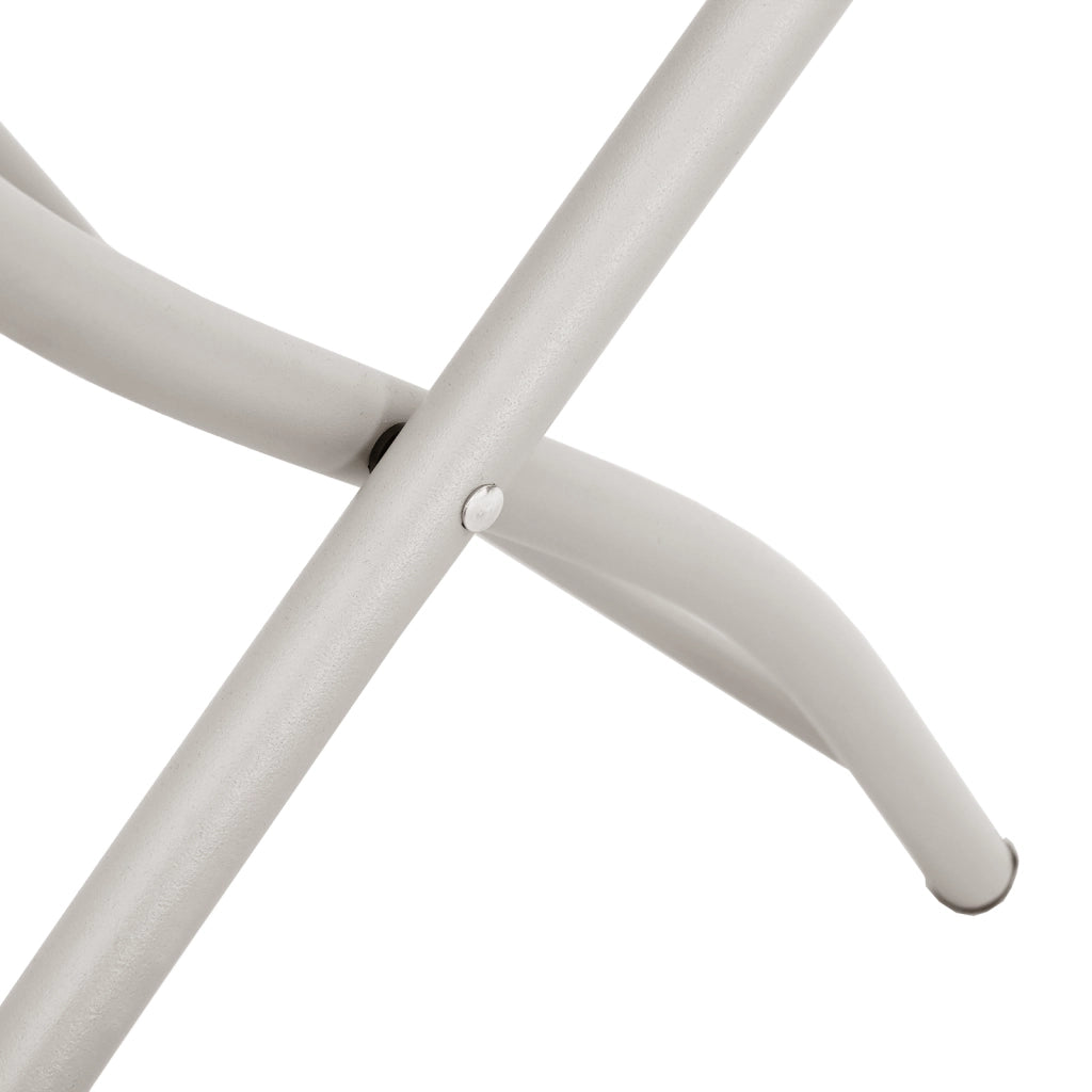 Sgabelli da giardino pieghevoli 2 pcs Beige 42x52x82 cm Acciaio verniciato a polvere