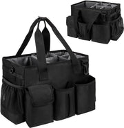 Organizzatore di Pulizia, Borsa di Pulizia con Manico e Cinture di Spalla Regolabili, Borsa di Pulizia per Organizzatore di Pulizia per Pulizia per Casa, Auto e Bagno, Nero (Solo Borsa)
