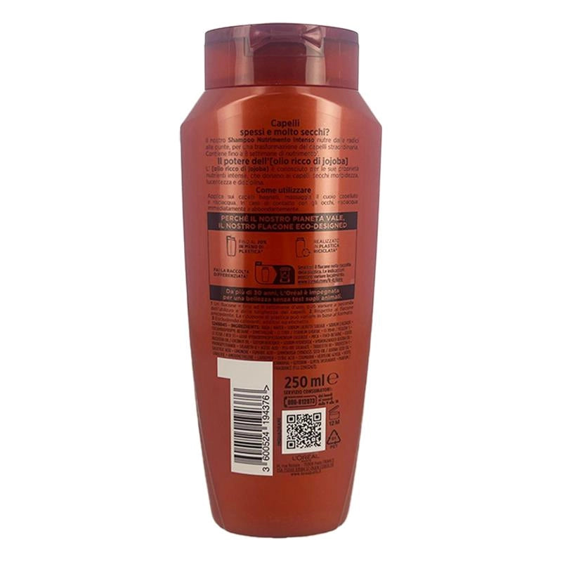 L'OREAL PARIS ELVIVE SHAMPOO NUTRIMENTO INTENSO CON OLIO DI JOJOBA PER CAPELLI SPESSI E MOLTO SECCHI 250 ML