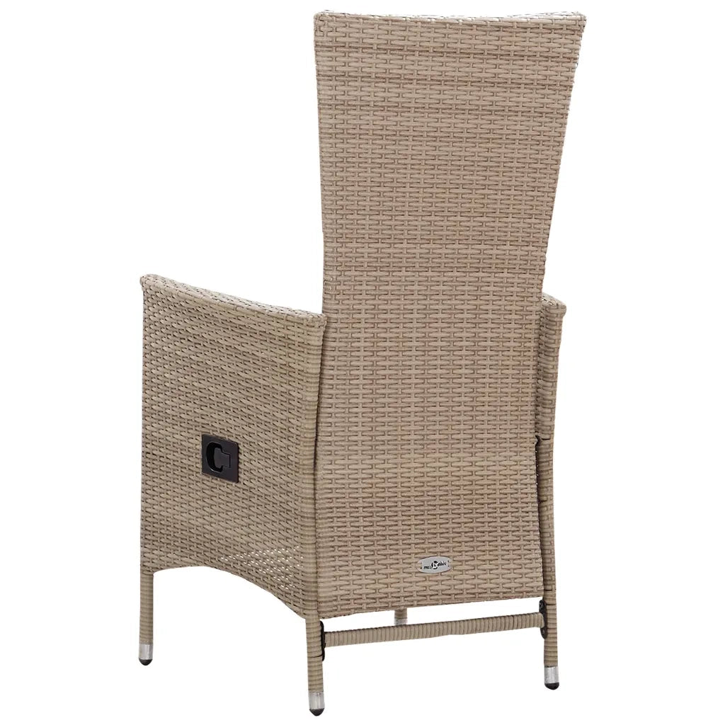 Set Mobili da Pranzo per Giardino 7 pz in Polyrattan Beige 3070771