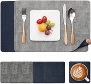 Set di 6 piastrelle e sottopastiglie in PU, termoresistente, per interni ed esterni, grigio/blu