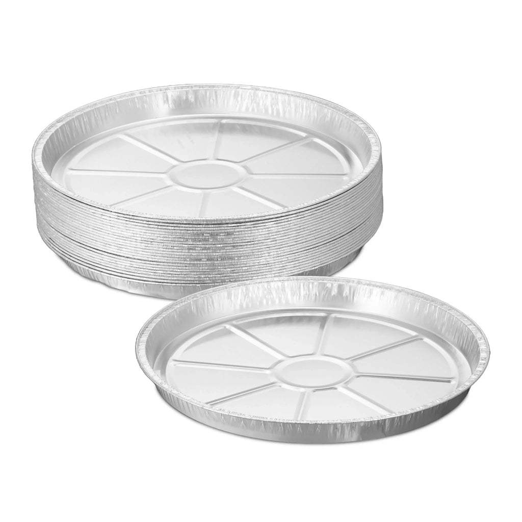 Lotto di 25 vaschette alimentari pratiche per grigliate 25 x 20 x 6 cm in alluminio argentato 13_0012905