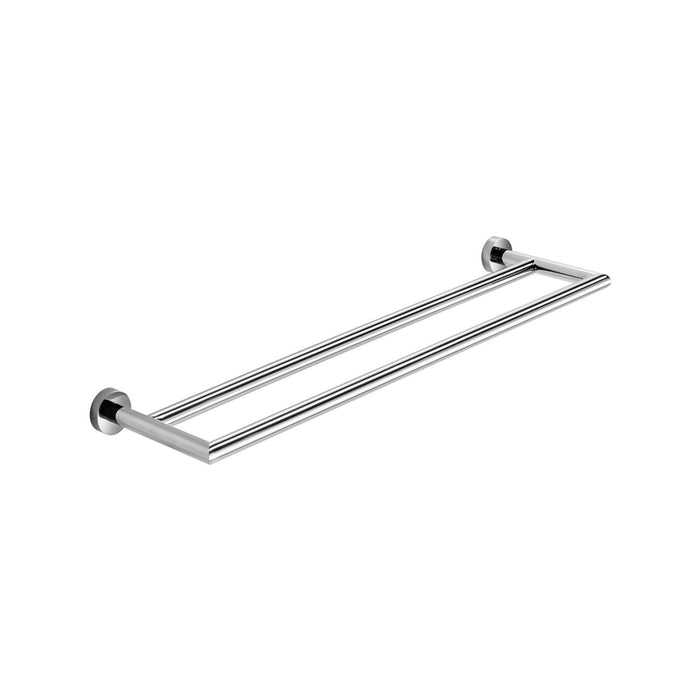 Lineabeta - Porta asciugamani doppio Baketo in ottone cromato L.60 cm