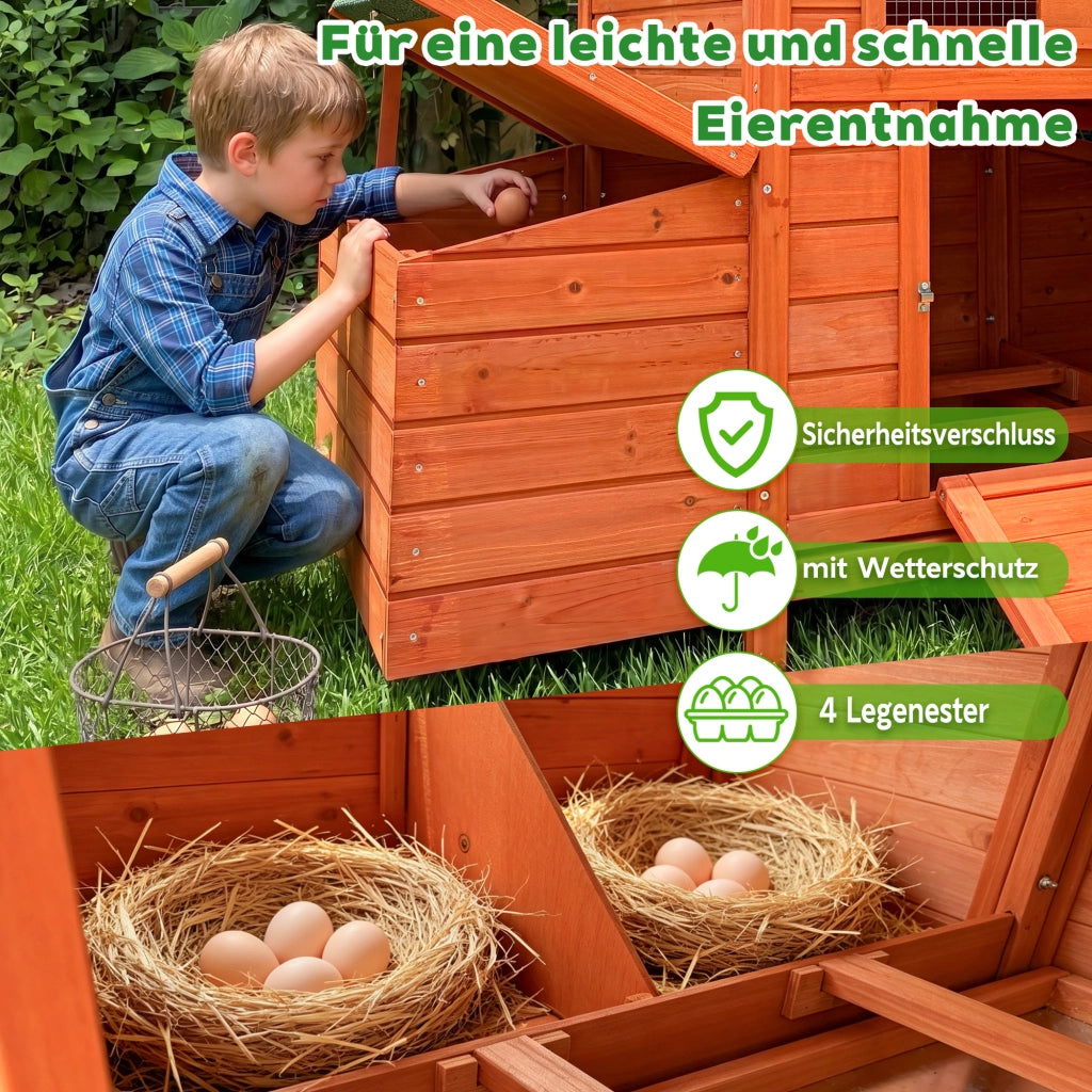 GABBIA PER GALLINE 83,5x72x24 cm Legno Dorato