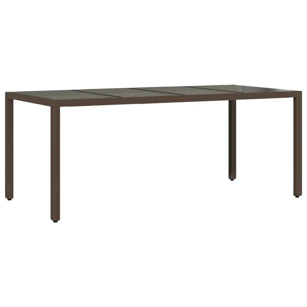 Set da Pranzo da Giardino 9pz con Cuscini Marrone in Polyrattan