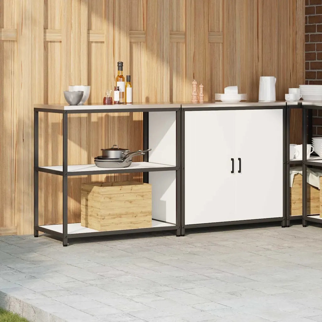 Set di Stoccaggio per Cucina con lo scaffale 2 pcs Bianco 3392653