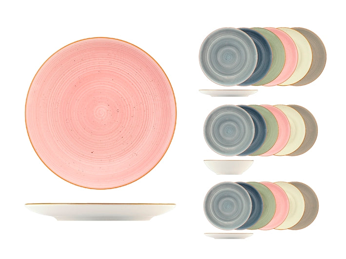 Servizio 18 pezzi tavola harper in stoneware decorato