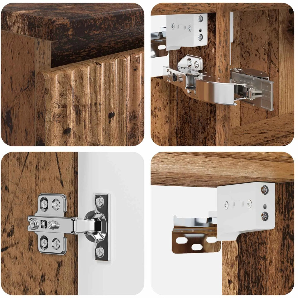 Set di mobili per il bagno 4 pz Legno antico 3407437