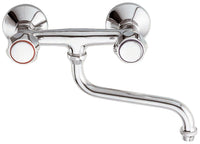 Rubinetto lavello a muro con canna inferiore - serie 1000-2000