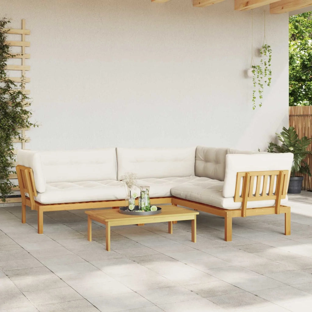4 Pezzo Unità di divano pallet da giardino 3418259