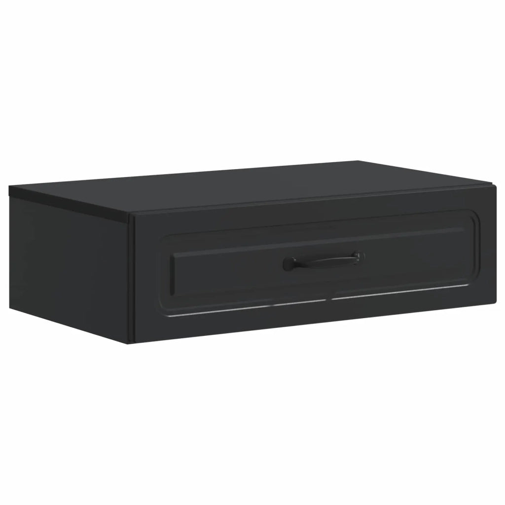 Tavolino da Parete Laterale Nero 59 x 34,5 x 17 cm 899336