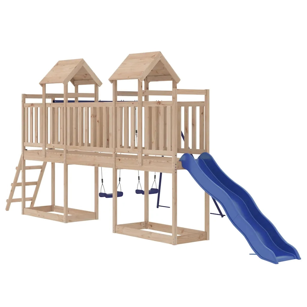Set da Gioco da Esterno in Legno Massello di Pino