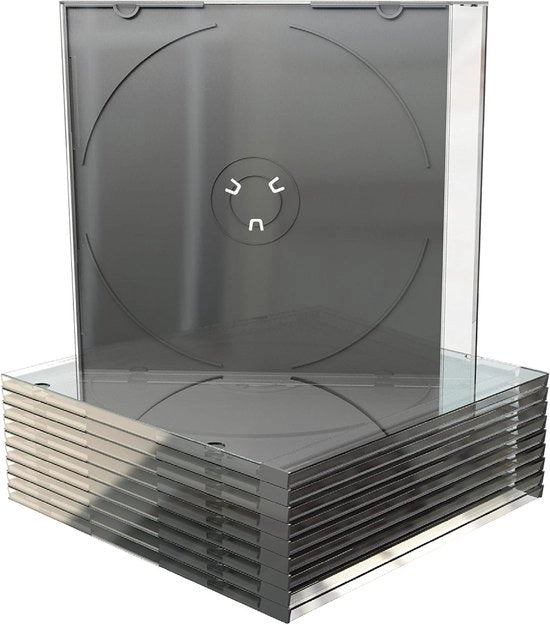 Confezione di 50 Case per CD Nero - Confezione di 50 Case di Stoccaggio Copertura per CD