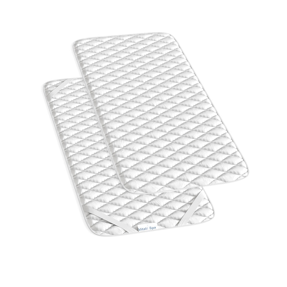 Vitalispa Сoprimaterasso Bianco 90 x 200 cm lavabile fino a 60°C adatto all'asciugatrice