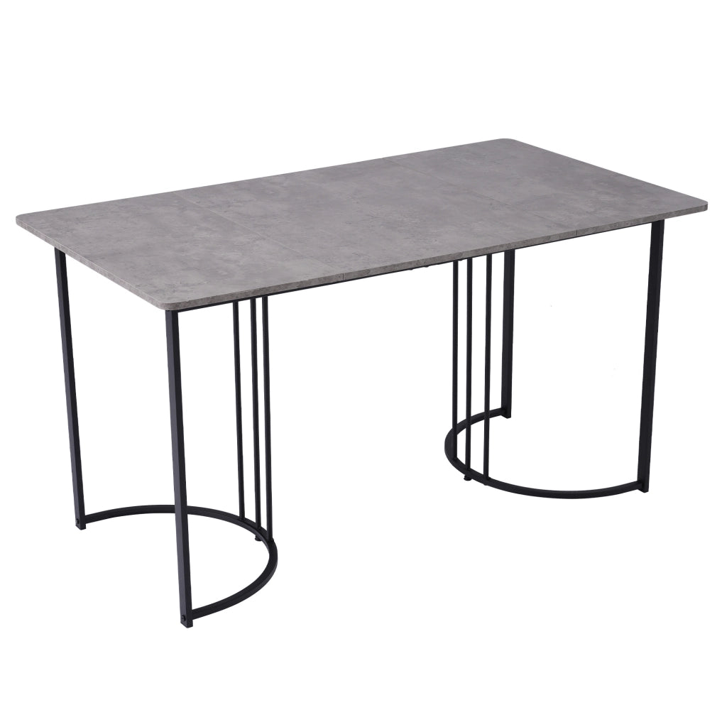 Set tavolo e sedie 140x80 cm; stile moderno; MDF; grigio