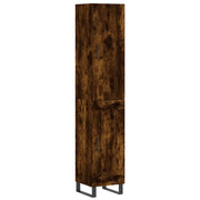 Credenza | Madia | Buffet da pranzo | Armadio da pranzo Rovere Fumo 34,5x34x180 cm in Legno Multistrato