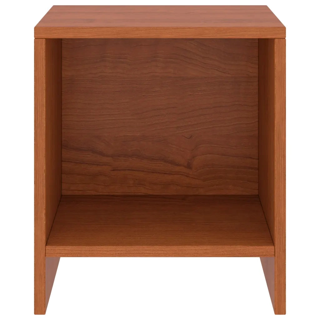 Set di 2 Comodini | Armadio da Notte | Mobiletto da notte Ambrati 35x30x40 cm in Legno Massello di Pino