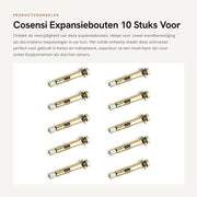 Expansiebolts in acciaio di carbonio 60 mm - 10 pezzi - Impermeabili - Resistenti all'usura - Per uso su calcestruzzo e muratura