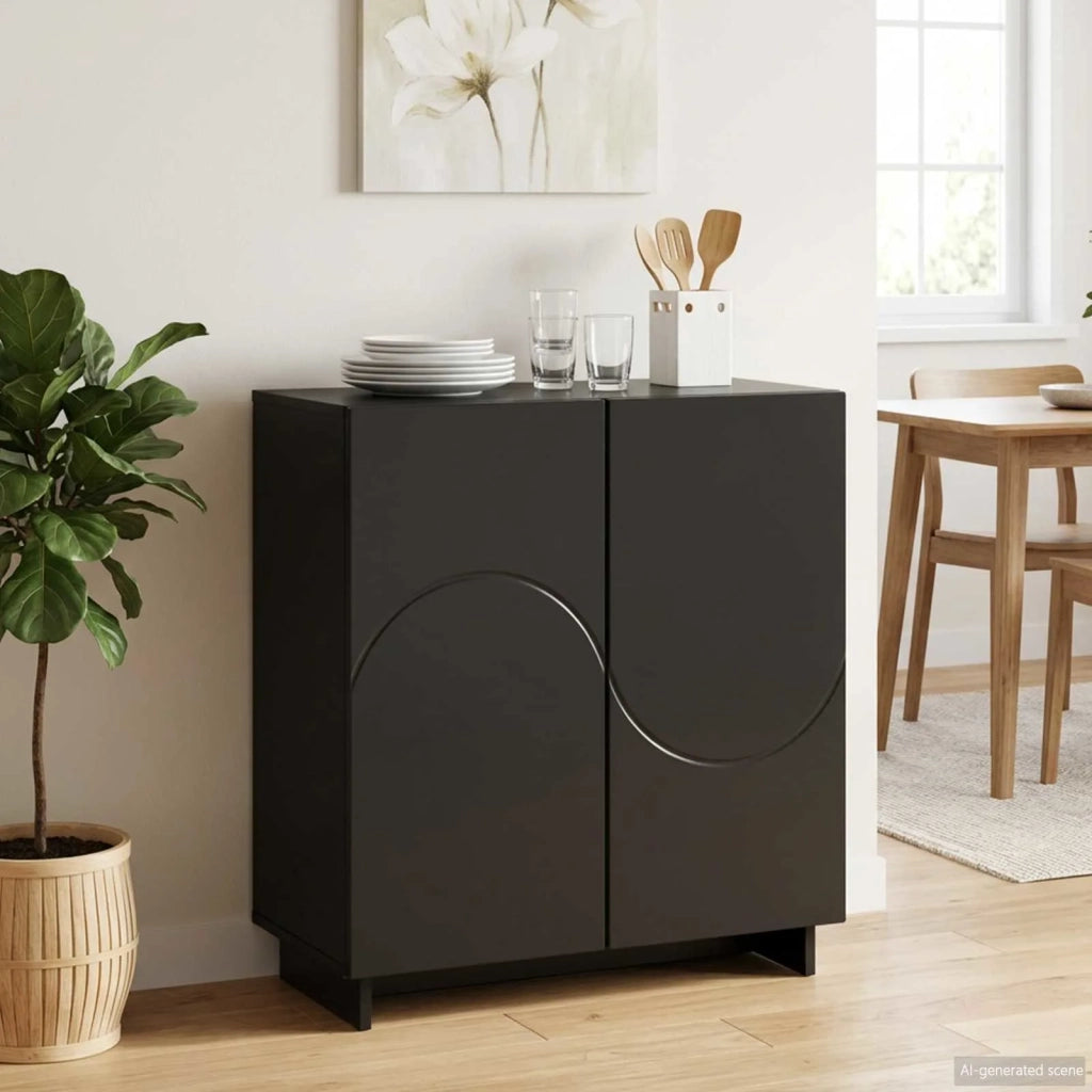 Credenza Nero 67 x 34,5 x 75 cm Legno ingegnerizzato 8011532