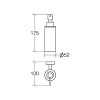 Lineabeta - Dispenser sapone a parete Baketo in ottone cromato 180 ml