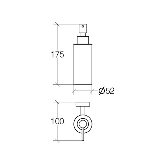 Lineabeta - Dispenser sapone a parete Baketo in ottone cromato 180 ml