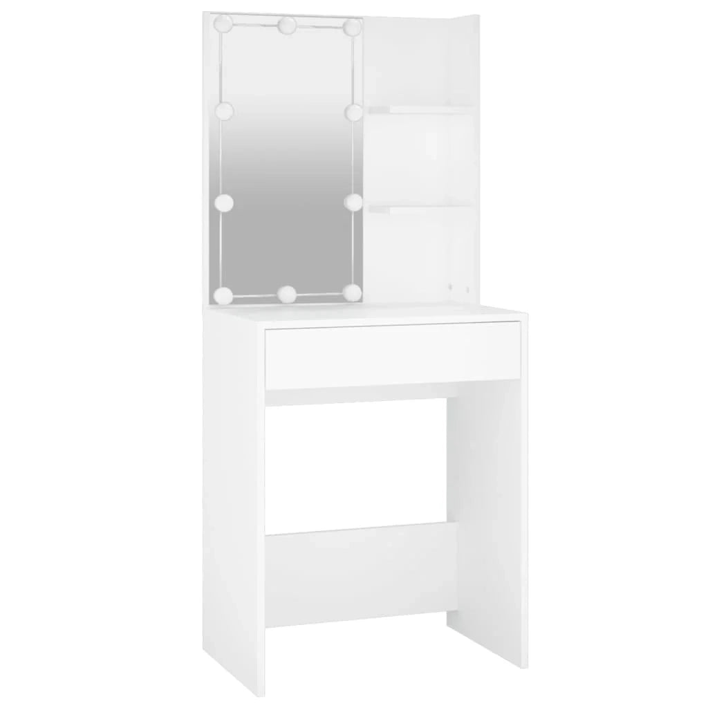 Toletta dal design contemporaneo con illuminazione a LED 60 x 40 x 140 cm bianco 02_0006244