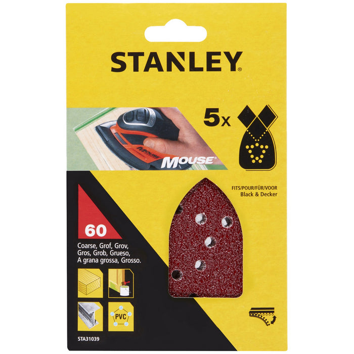 piranha/stanley x31039 5 fogli velcro x mouse gr.60 cod:ferx.5217