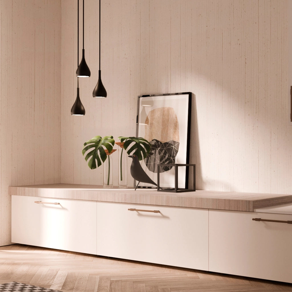Emuca Maniglia per mobile Riad, L 232 mm, interasse 192 mm, Bronzato, Alluminio, 1 lotto di 20 unitÃ 