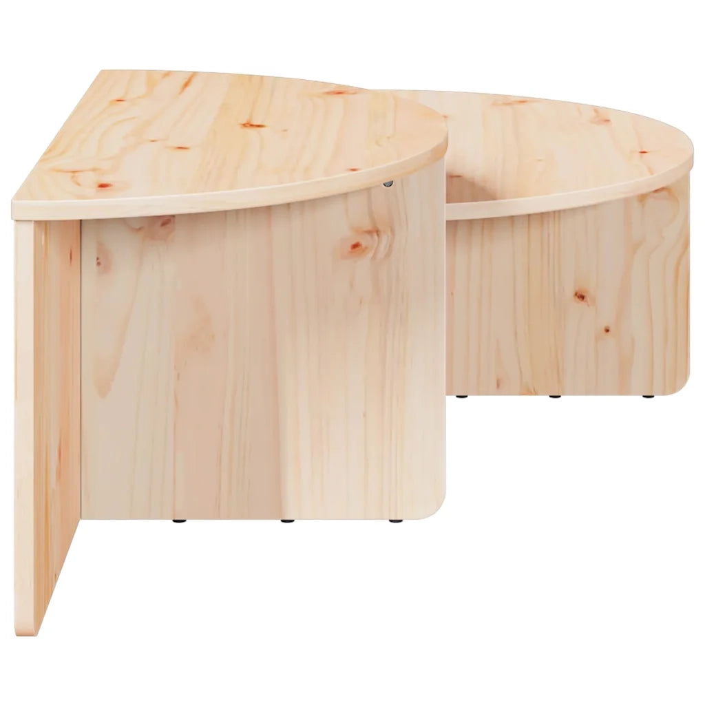 vidaXL Tavolino da salotto 2 pcs Naturale 79 x 39.5 x 40 cm