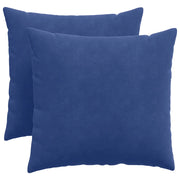 Cuscini da Divano 2 pz | Cuscini per sedie Blu Polizia 50 x 50 cm Tessuto in Cords