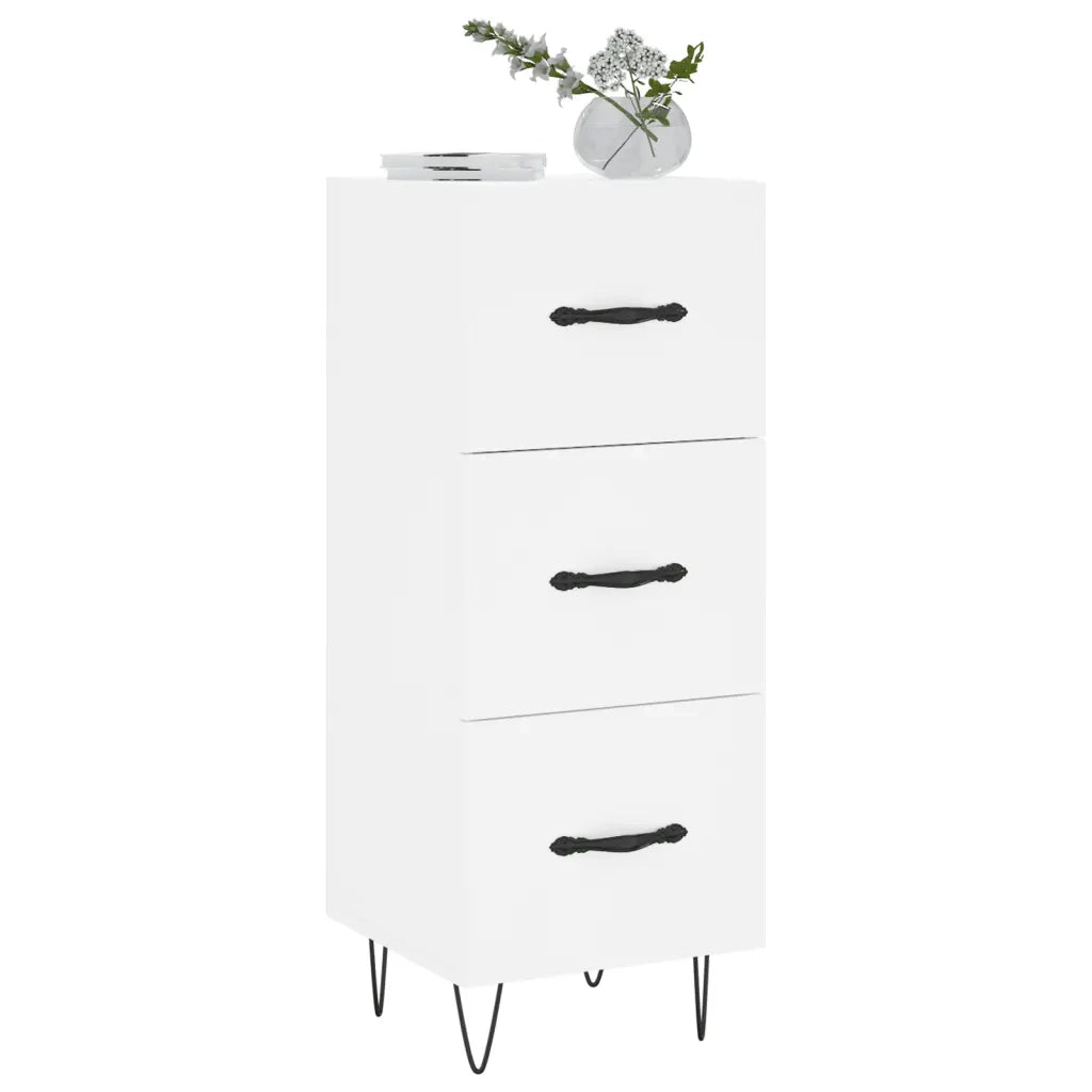 Credenza-Buffet-Armadio da cucina Bianca 34,5x34x90 cm in Legno Multistrato 479392
