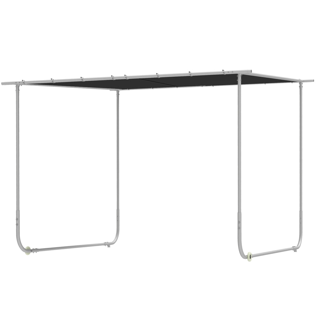 Pergolato da giardino mobile con ruote e sacche di sabbia ¨C Zephmum ¨C 3x3m grigio metallo