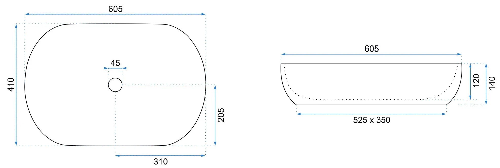 Lavabo Da Appoggio In Ceramica Cleo 61 Copper Bush / Black -rea