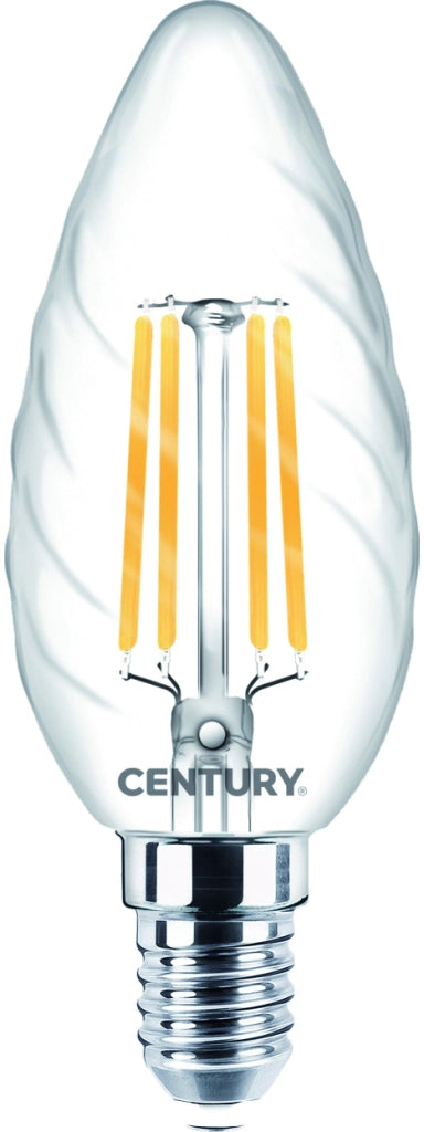Century LAMPADA A FILAMENTO LED TORTIGLIONE E14 Luce calda  4 W - 470 lumen 10.00 pz