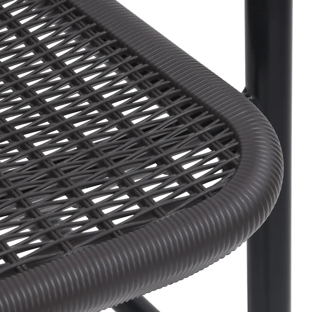 Sedie da Giardino 6 pz in Plastica Rattan e Acciaio 110 kg 3107704