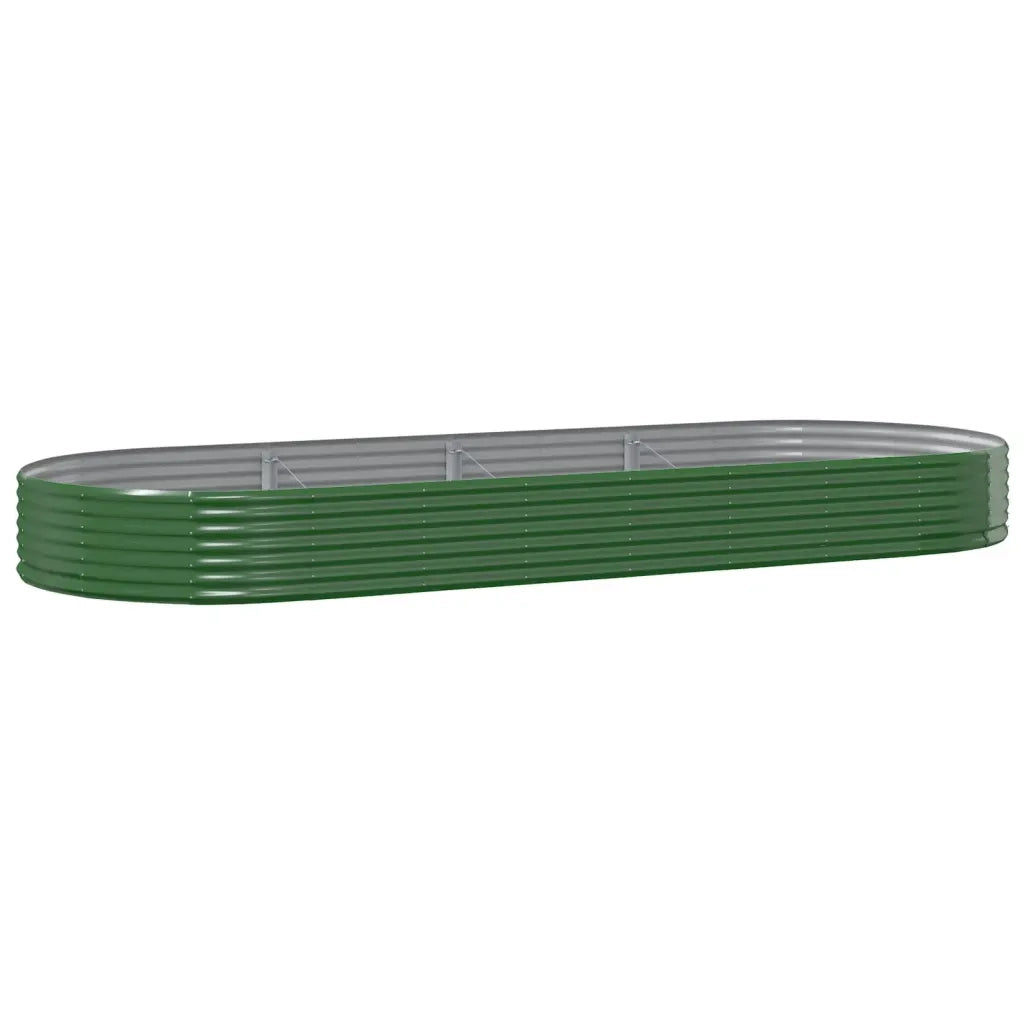Letto Giardino Acciaio Zincato 373x140x36 cm Verde 319033