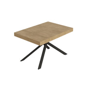Tavolo allungabile 120/380x90 cm Niket quercia natura gambe antracite