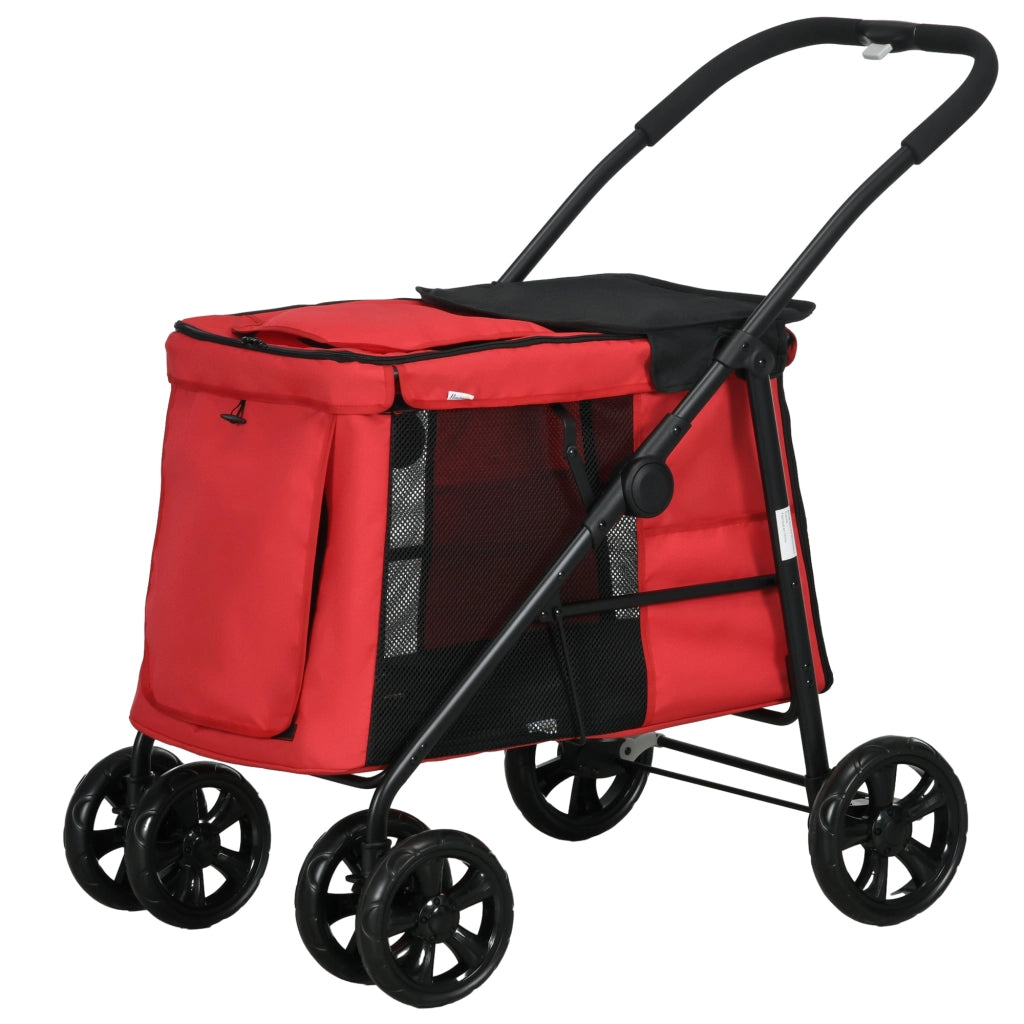 Trasportino pieghevole per animali ¨C zephmum ¨C rosso 102x62x105 cm
