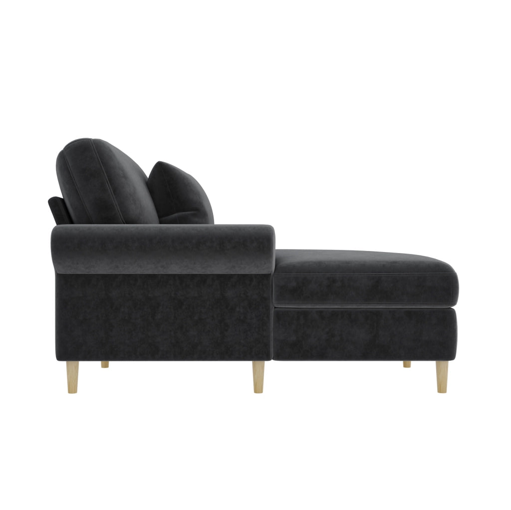Poltrona relax reclinabile in velluto grigio; 133x87x90 cm; 1 posto