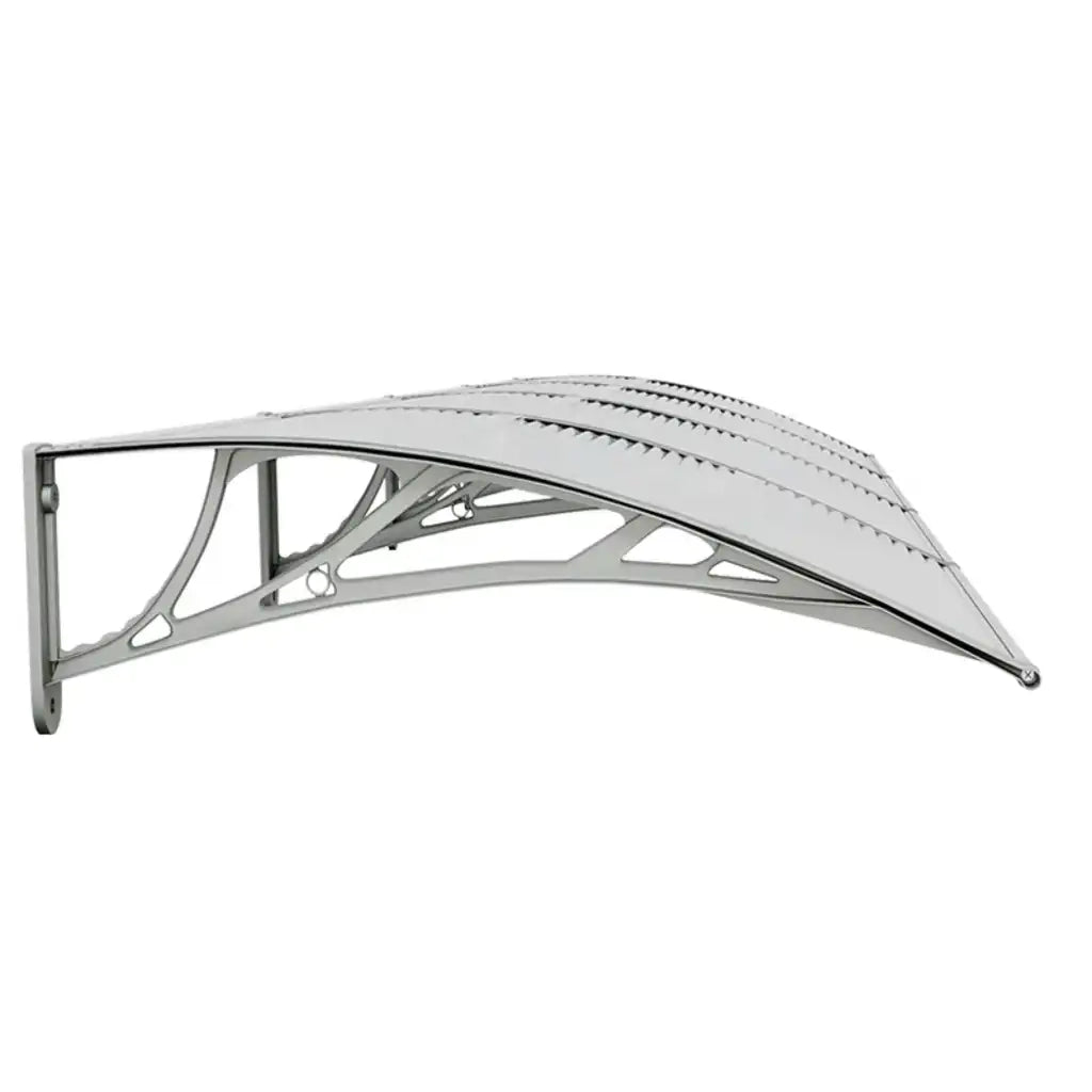 Tettoia per Porta Grigio e Trasparente 350x75 cm Policarbonato CFW8952135