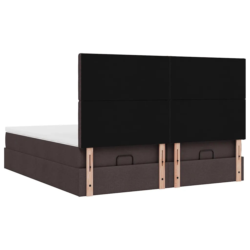 Struttura Letto Pouf con Materassi 200x200 cm in Tessuto 3313744